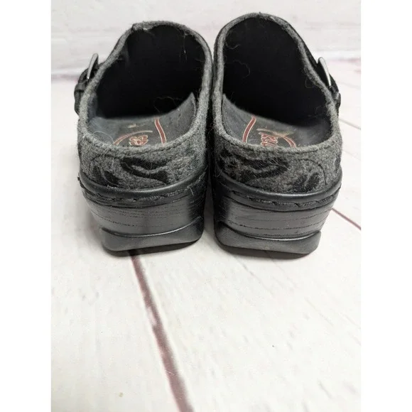 Austin Grey Tapestry Klogs Black Slip Resistant Size 9 - Picture 5 of 8